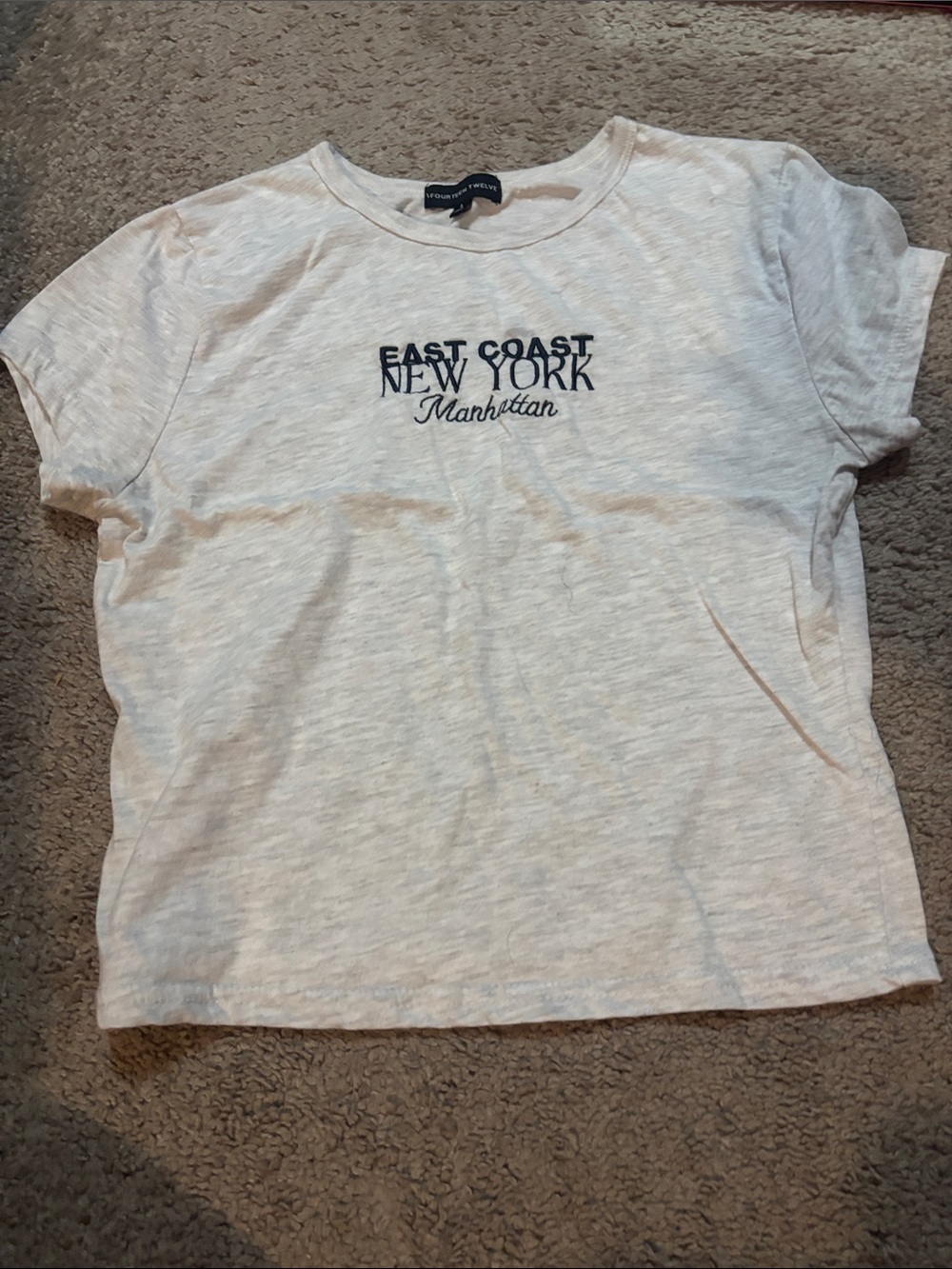 East Coast New York Manhattan Graphic Tee - Light Heather
